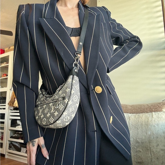 LOUIS VUITTON Monogram Jacquard Denim Loop Black! - Picture 14 of 16